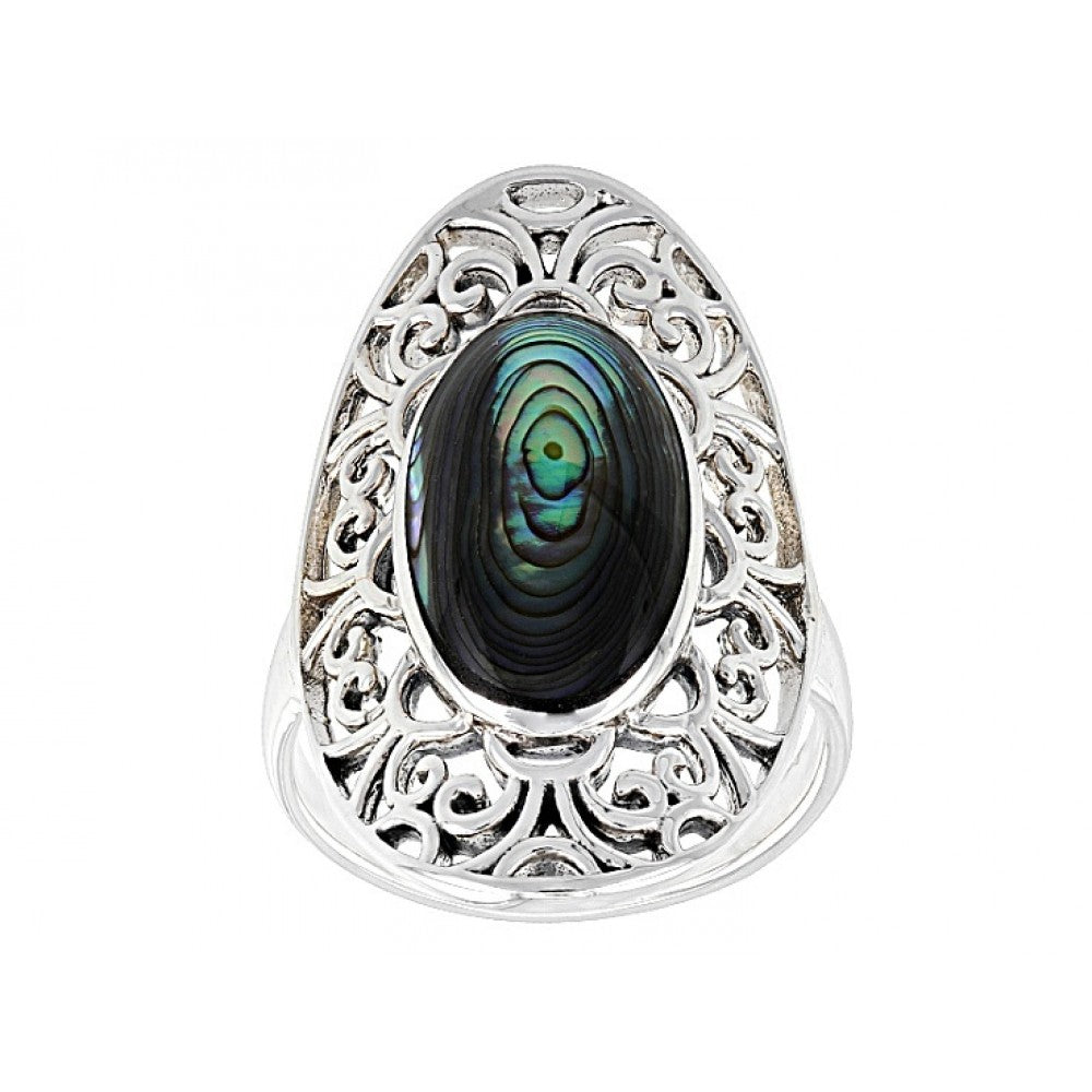 Ezüst Gyűrű Abalone Kagylóval
