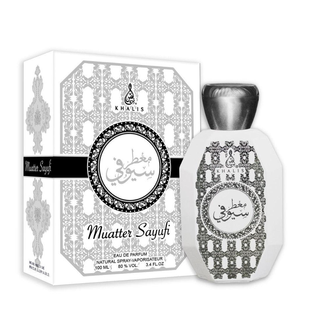 100 ml Eau de Parfum MUATTER SAYUFI Virágos Pézsma Illat Férfiaknak