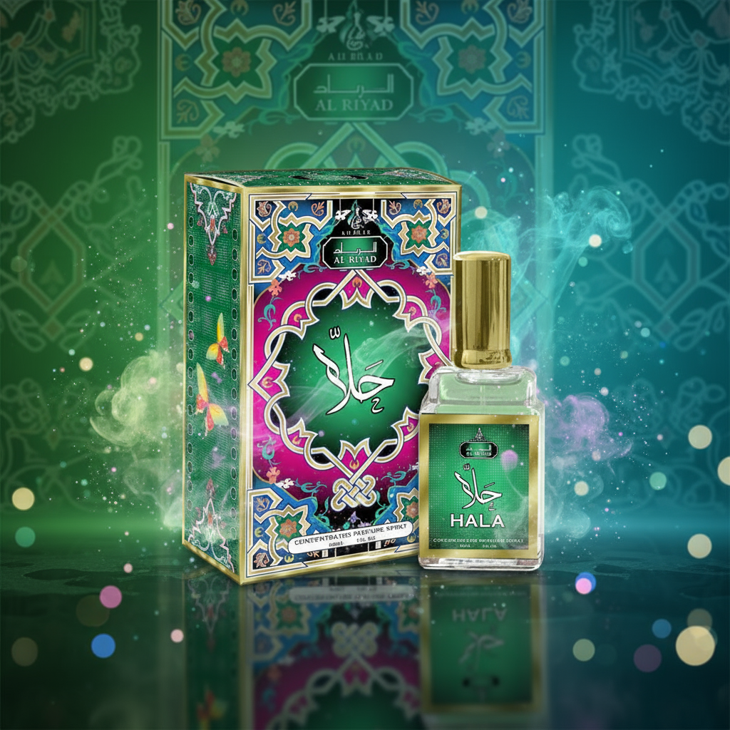 30 ml Eau de Perfume Oriental HALA (Top: Melon, Pineapple, Violet Leaves, Pear; Middle: Jasmine, Rose, Peach, Heliotrope, Orris; Base: Musk, Sandalwood, Vanilla, Amber)