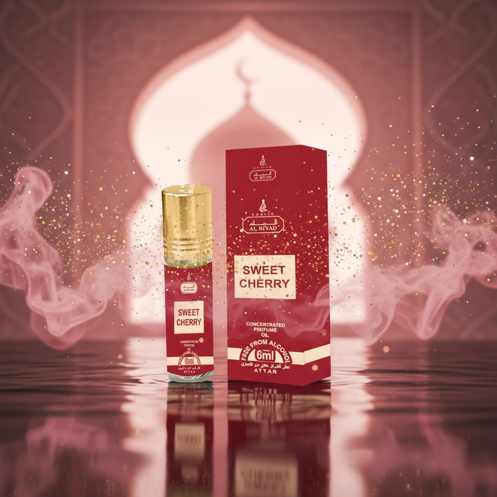 SWEET CHERRY 06 ML perfume oil (Top: Cherry , Amaretto Nutmeg; Middle: Rose, Benzoin; Base: Patchouli, Musk, Vanilla, Amber)