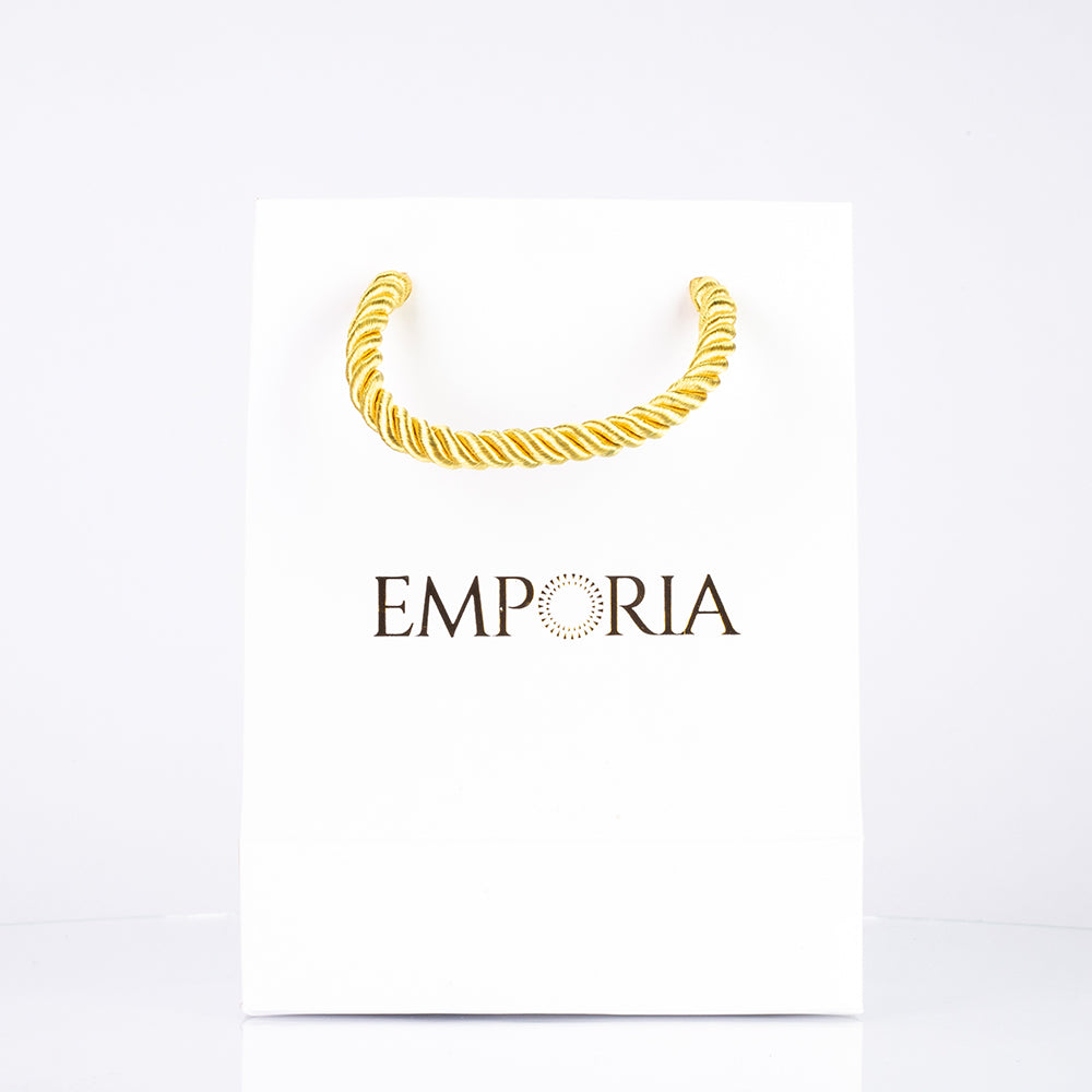 Emporia papírtáska, fehér színű, 12x9x5 cm