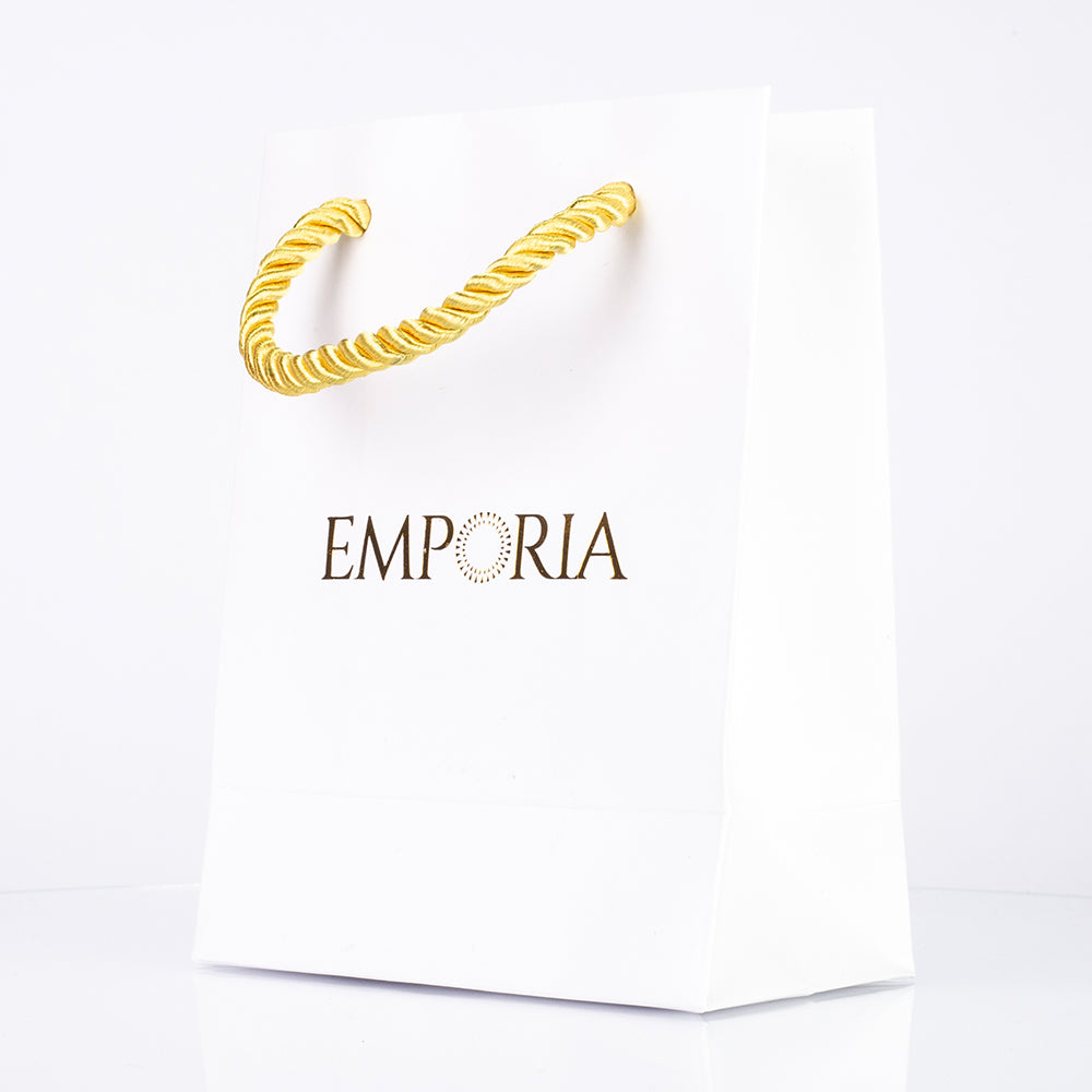Emporia papírtáska, fehér színű, 12x9x5 cm