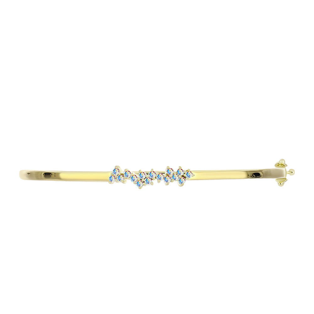Arannyal Bevont Ezüst Karperec Jég Moissanite-tel