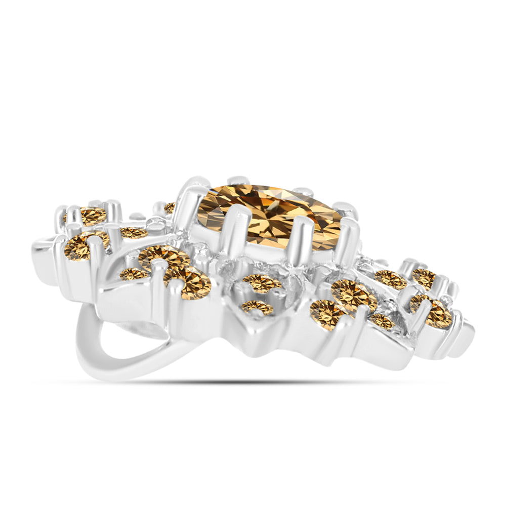 Ezüst Medál Pezsgő Moissanite-tal