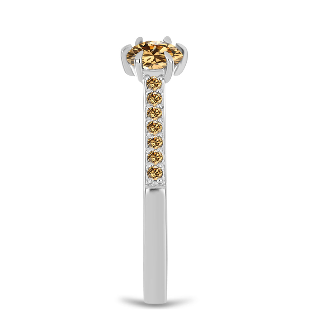 Ezüst Gyűrű Pezsgő Moissanite-tal