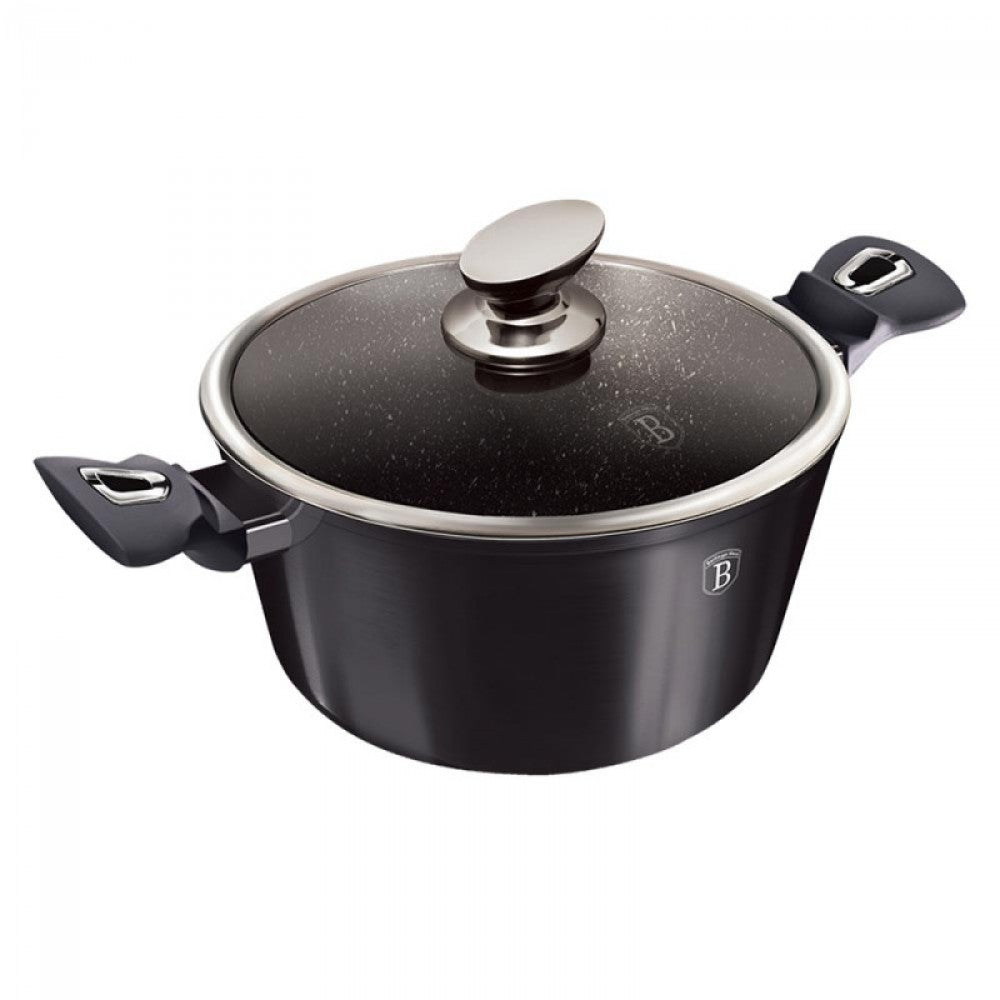 Berlinger Haus Black Vantage Collection fazék fedővel, 24 cm, 4.1L