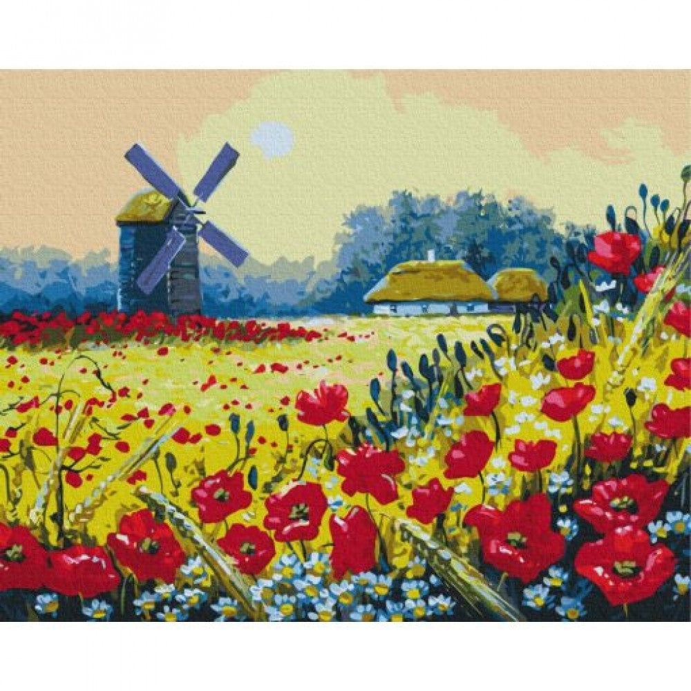 "Pipacsmező" Számfestő Készlet, 40x50 cm