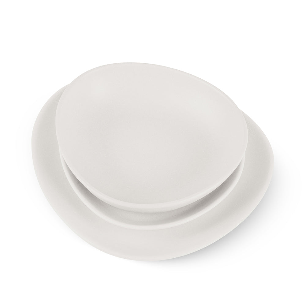 Berlinger Haus 18-piece dinner set (6 dinner plates, 6 salad bowls, 6 dessert bowls), matte cream
