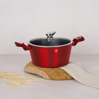Berlinger Haus 11-piece cookware set, Metallic Line Burgundy Edition