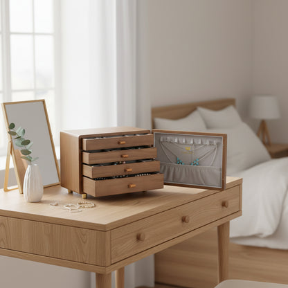 Emporia Jewelry Box 2026, Royal Pine, Size: 18.8*25.8*14.8cm, wooden color
