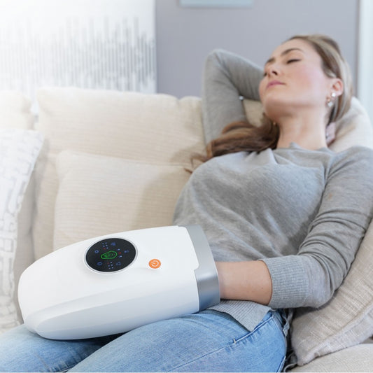 Powerhands Hand Massager Device, 6 programs, 6 Intensity Levels, 2 Vibration Settings, Heat function, White