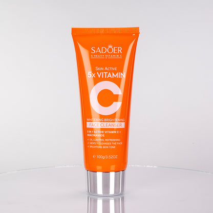 SADOER 5x C-vitaminos bőrtónus-egységesítő és hidratáló arcápoló ajándékcsomag – 6 részes