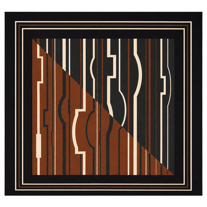 Desert Mirage Scarf, Rust Brown, 90 cm x 90 cm, 100% Silk