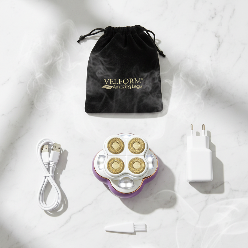 VELFORM AMAZING LEGS with 4 Floating Heads, Painless Hair removal device for Beautiful Legs