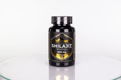 Himalájai Shilajit (Mumijo) Kapszula – 1200 mg/nap – 85% huminsav, 50% fulvosav – 120 vegán kapszula – Gilgit-Baltistan 5486 m – Adalékmentes, Tiszta Kivonat – 60 napra