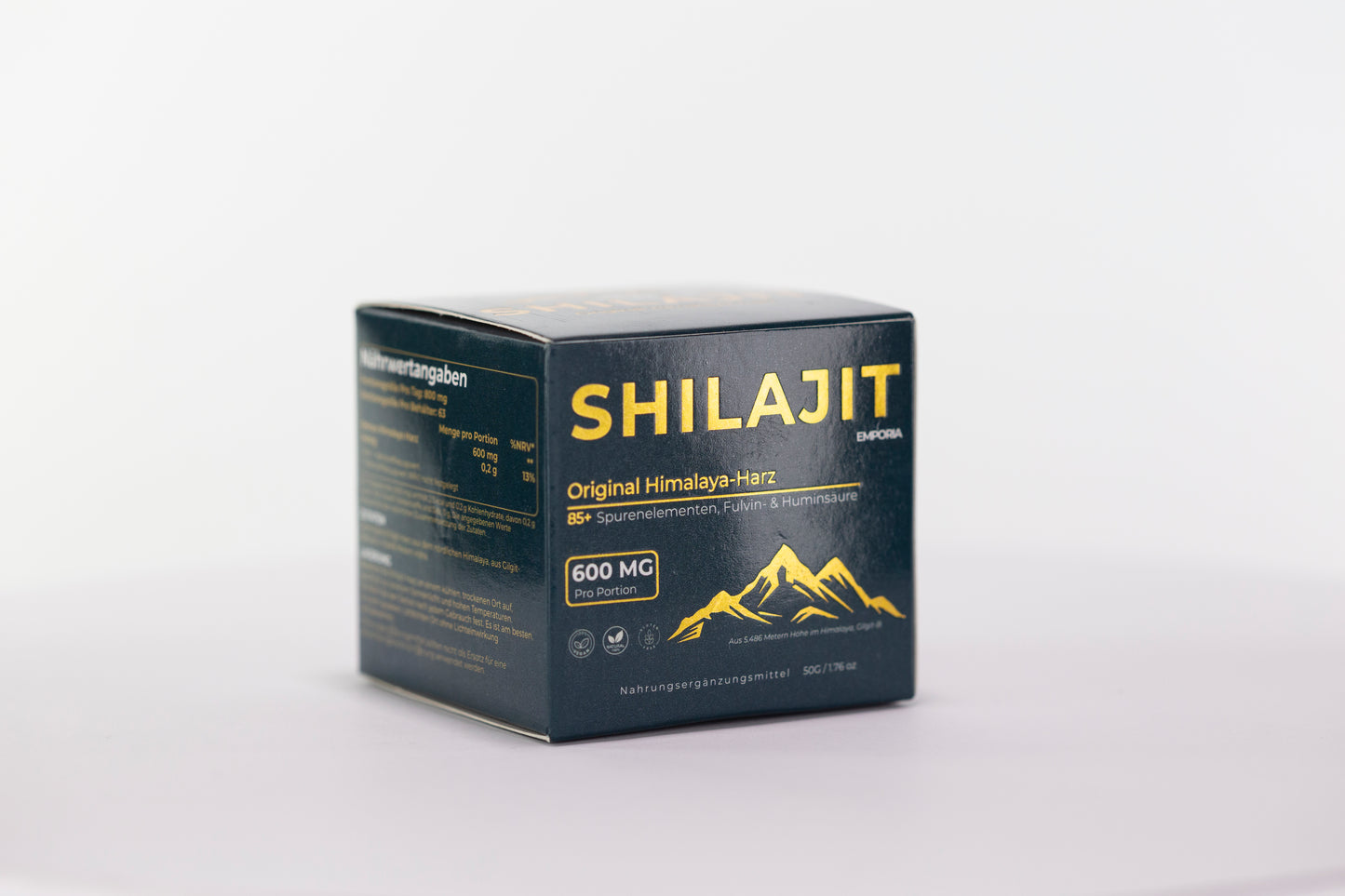 Himalájai Shilajit Gyanta Mézzel Édesítve – 600 mg/adag – Gilgit-Baltistan (5486 m) – 88% Fulvosav – Enyhe, Édeskés Íz – Prémium Minőség, 50 g