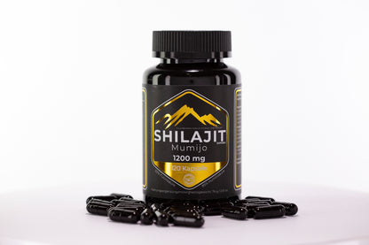 Himalájai Shilajit (Mumijo) Kapszula – 1200 mg/nap – 85% huminsav, 50% fulvosav – 120 vegán kapszula – Gilgit-Baltistan 5486 m – Adalékmentes, Tiszta Kivonat – 60 napra