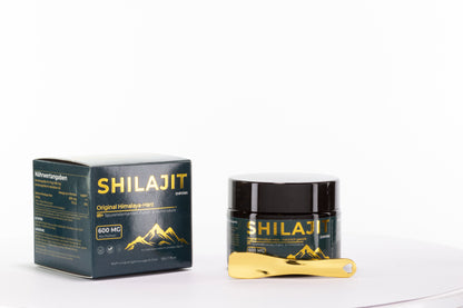 Himalájai Shilajit Gyanta Mézzel Édesítve – 600 mg/adag – Gilgit-Baltistan (5486 m) – 88% Fulvosav – Enyhe, Édeskés Íz – Prémium Minőség, 50 g