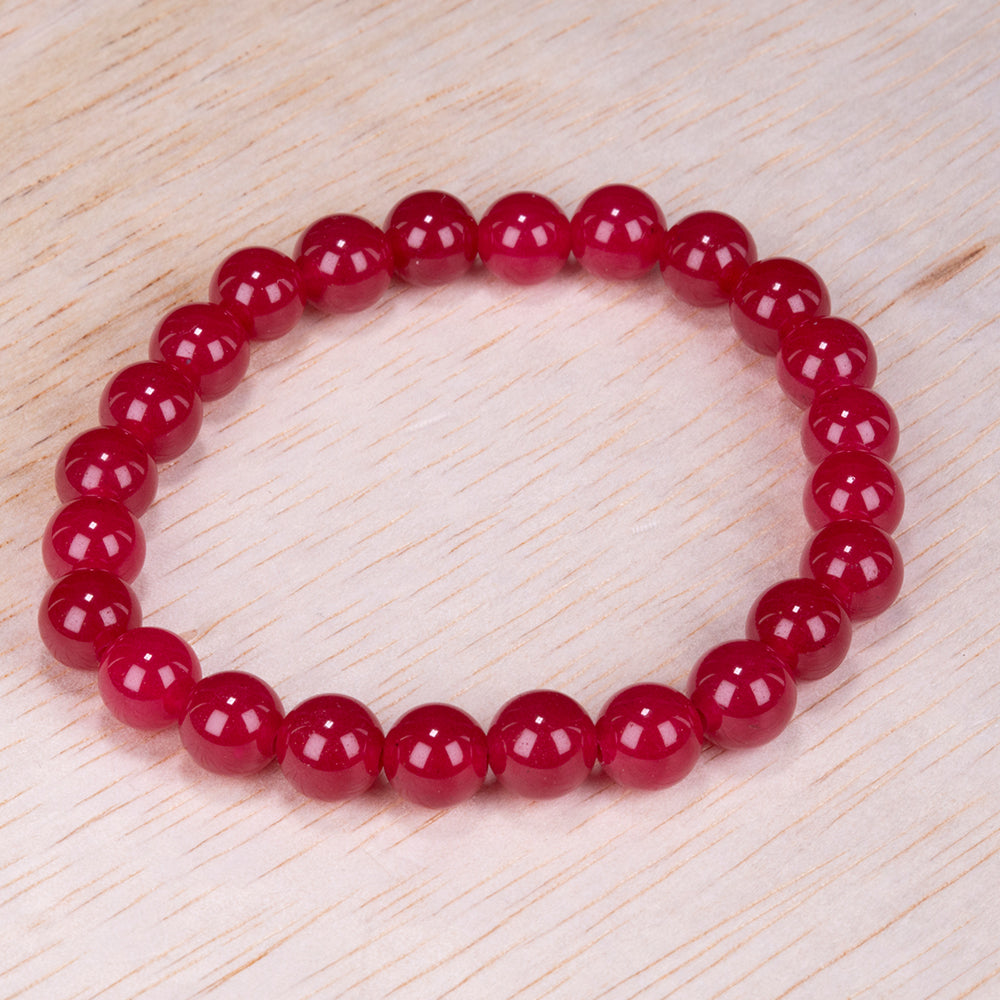 Set of Bracelet with Dyed Amethyst Jade, Green Jade, Light Blue Jade, Dark Blue Jade and Red Jade ATWG: 88.55 cts, AVG: 88.56 grms