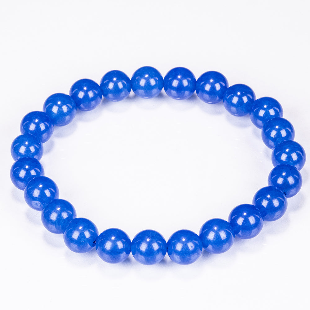 Set of Bracelet with Dyed Amethyst Jade, Green Jade, Light Blue Jade, Dark Blue Jade and Red Jade ATWG: 88.55 cts, AVG: 88.56 grms