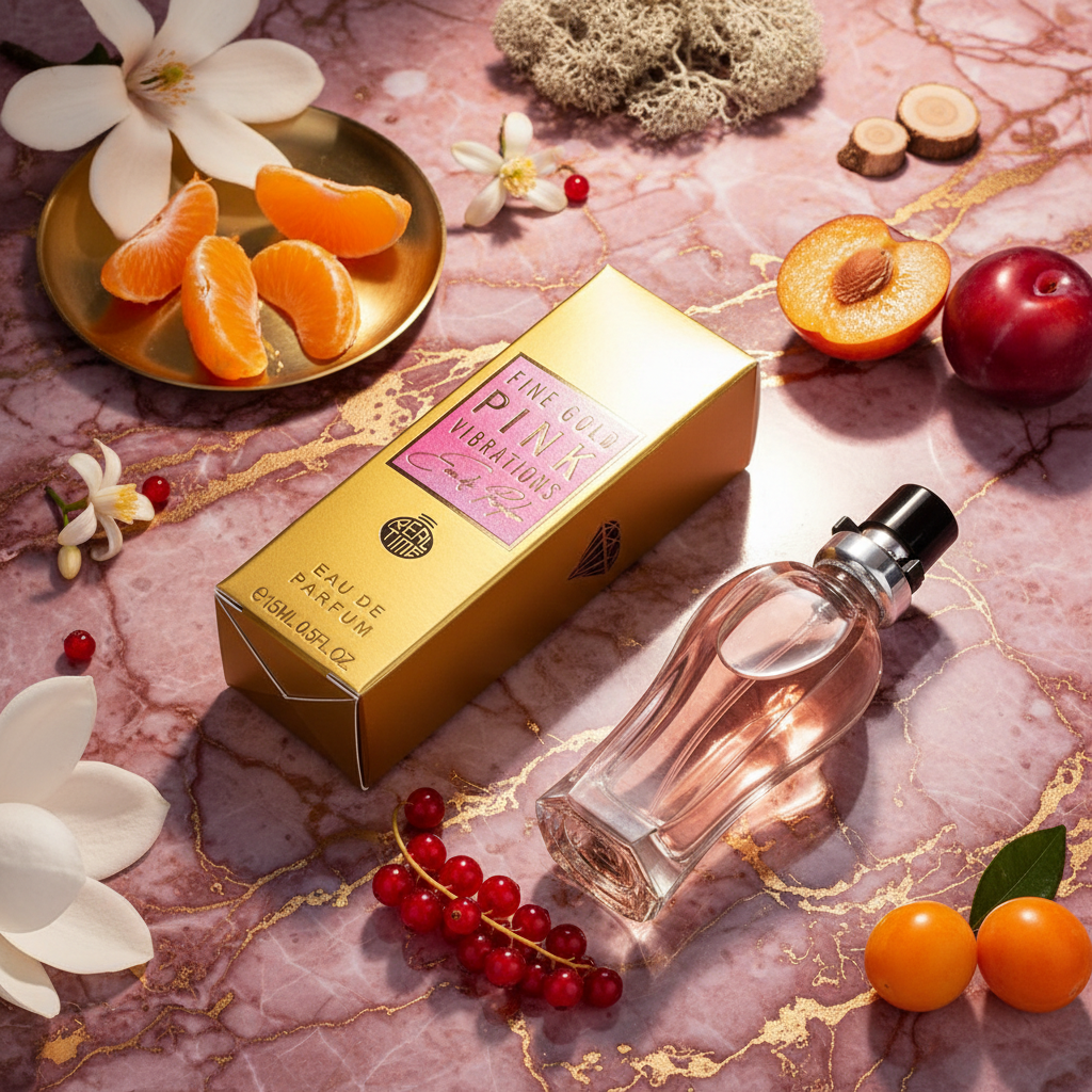 EDP 15 ml "Fine Gold Pink Vibrations" – gyümölcsös-citrusos illat