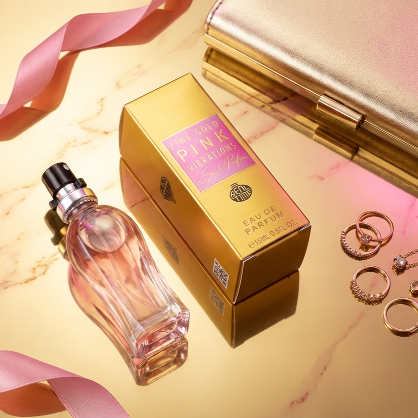EDP 15 ml "Fine Gold Pink Vibrations" – gyümölcsös-citrusos illat
