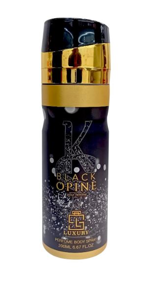 Black Opine parfümös testspray 200 ml – virágos-gourmand női illat