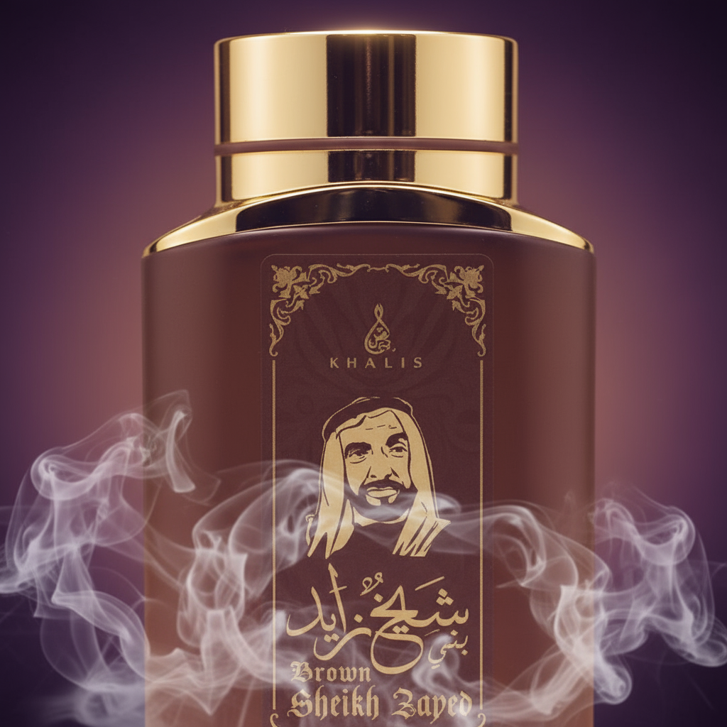 100 ml Eau de Perfume SHEIKH ZAYED BROWN Oud és Vanília Illat Férfiaknak