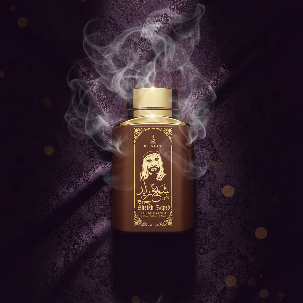100 ml Eau de Perfume SHEIKH ZAYED BROWN Oud és Vanília Illat Férfiaknak