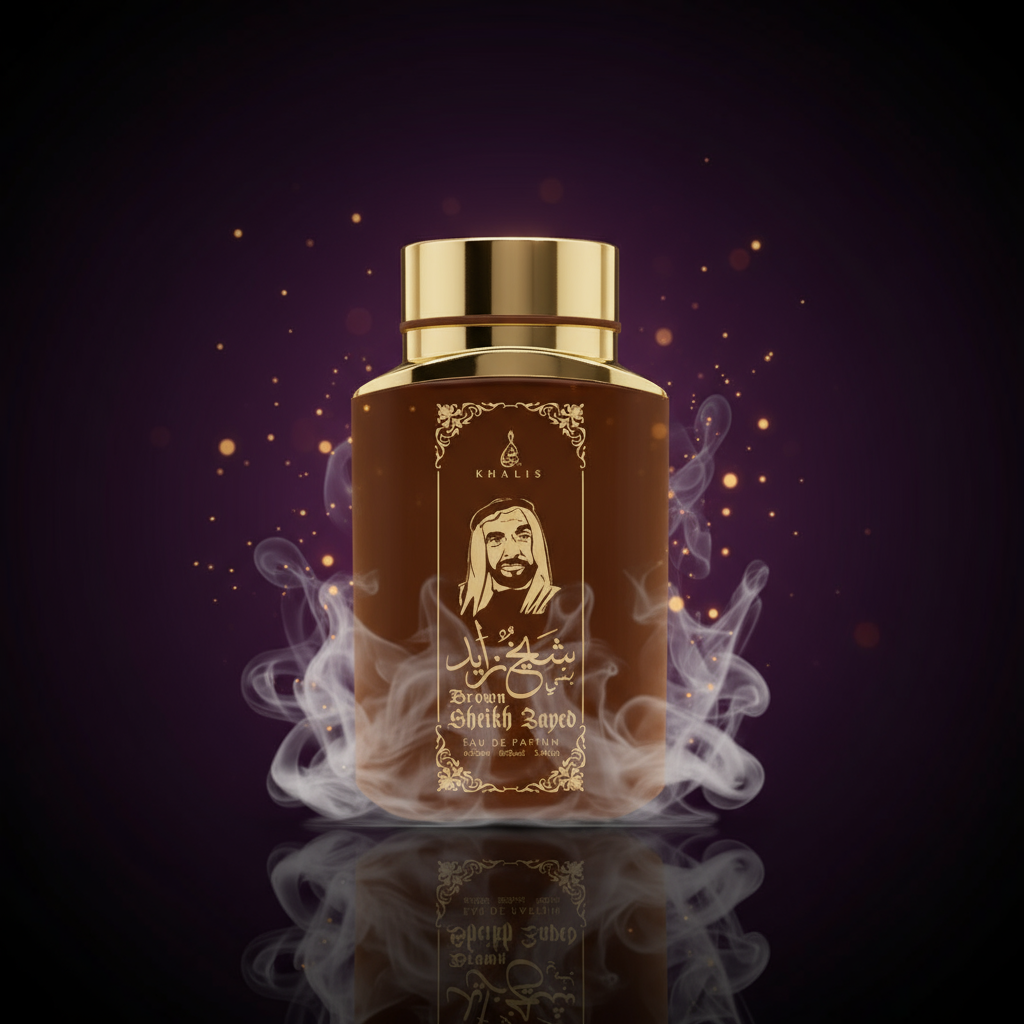 100 ml Eau de Perfume SHEIKH ZAYED BROWN Oud és Vanília Illat Férfiaknak