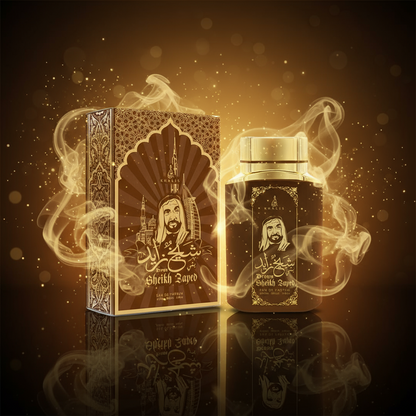100 ml Eau de Perfume SHEIKH ZAYED BROWN Oud és Vanília Illat Férfiaknak