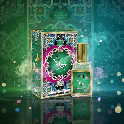 30 ml Eau de Perfume Oriental HALA (Top: Melon, Pineapple, Violet Leaves, Pear; Middle: Jasmine, Rose, Peach, Heliotrope, Orris; Base: Musk, Sandalwood, Vanilla, Amber)