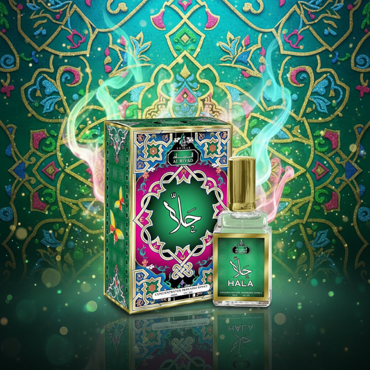 30 ml Eau de Perfume Oriental HALA (Top: Melon, Pineapple, Violet Leaves, Pear; Middle: Jasmine, Rose, Peach, Heliotrope, Orris; Base: Musk, Sandalwood, Vanilla, Amber)