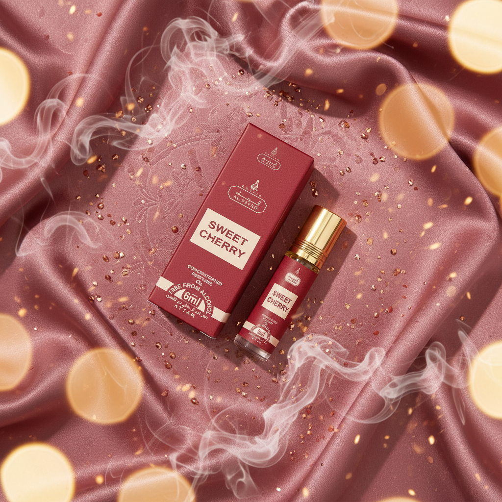 SWEET CHERRY 06 ML perfume oil (Top: Cherry , Amaretto Nutmeg; Middle: Rose, Benzoin; Base: Patchouli, Musk, Vanilla, Amber)