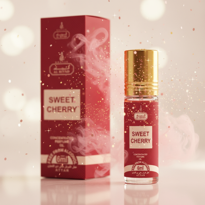 SWEET CHERRY 06 ML perfume oil (Top: Cherry , Amaretto Nutmeg; Middle: Rose, Benzoin; Base: Patchouli, Musk, Vanilla, Amber)