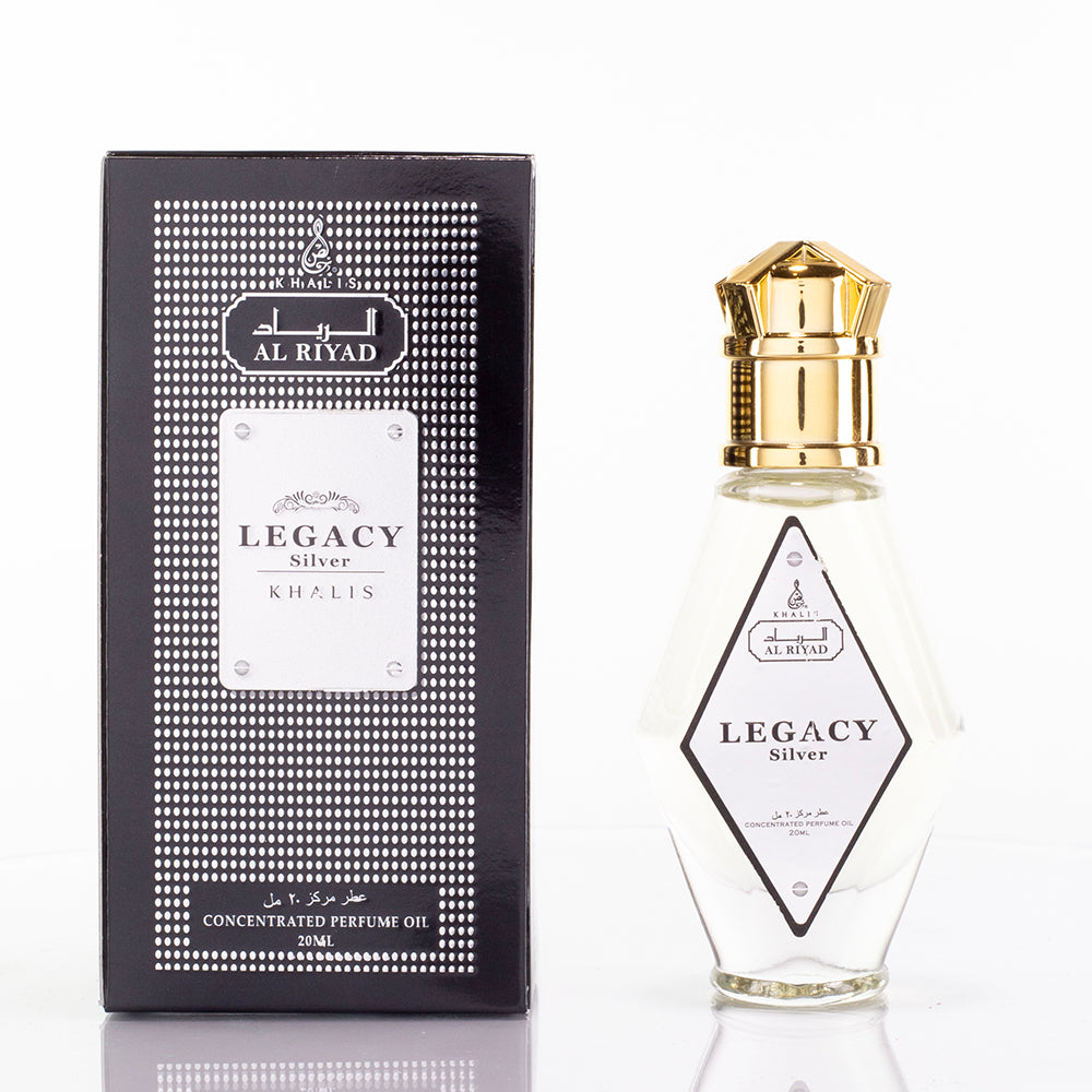 LEGACY SILVER 20 ML perfume oil (Top: Lemon; Middle: Cedarwood; Base: Musky)