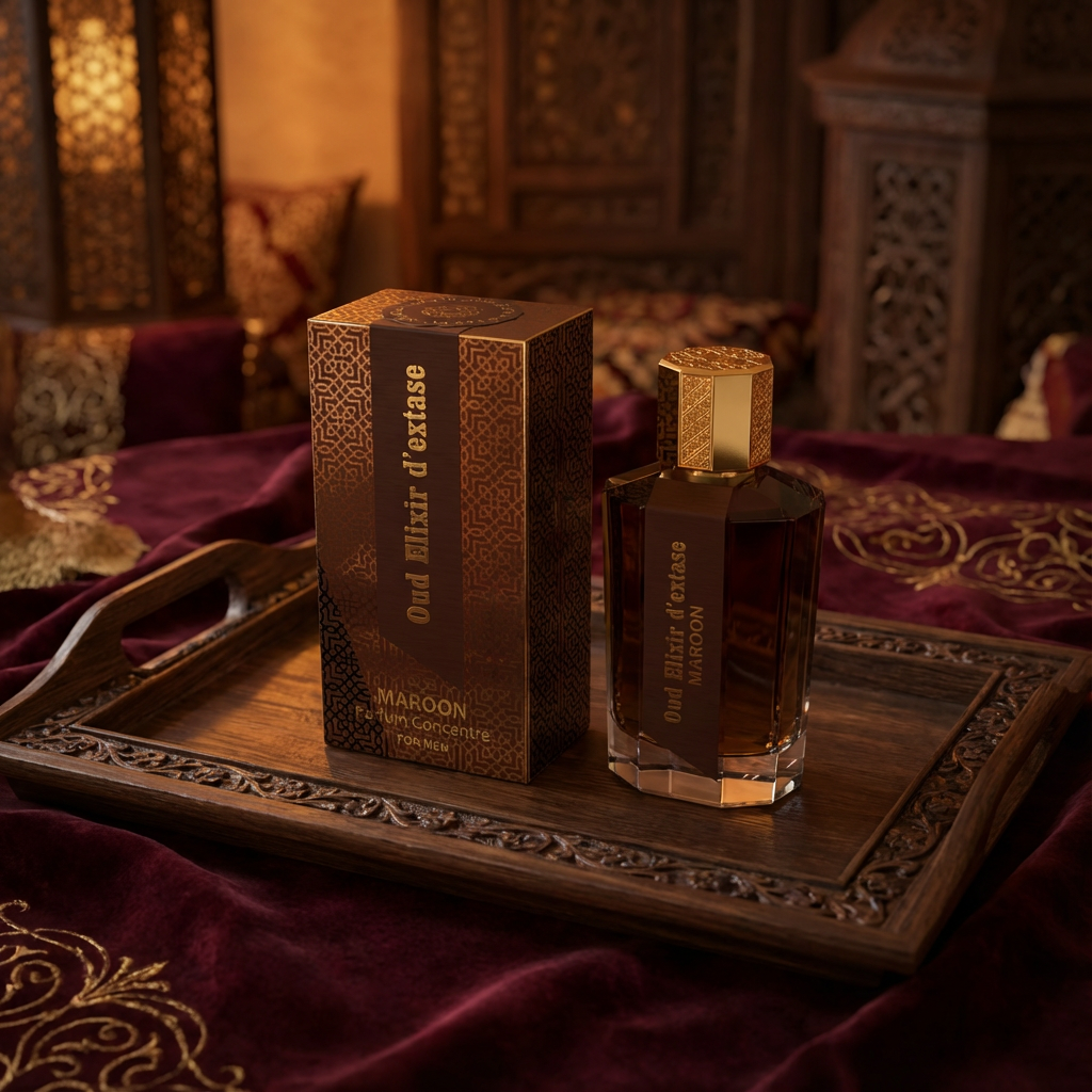 EDP 100 ml "Oud Elixir D’extase Maroon" – keleties-fás illat
