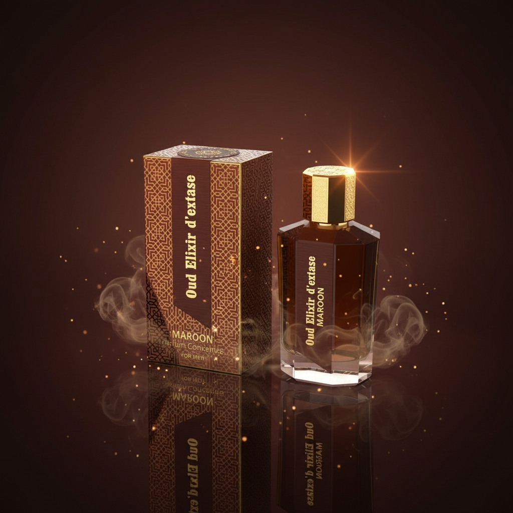 EDP 100 ml "Oud Elixir D’extase Maroon" – keleties-fás illat