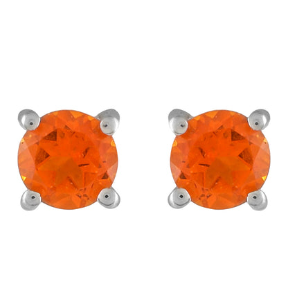 Ezüst Fülbevaló Padparadschai Kvarccal