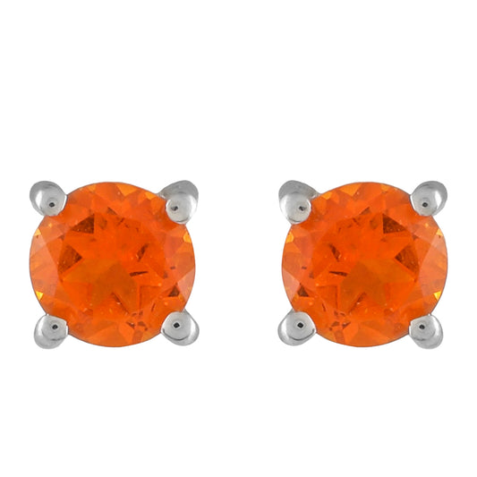 Ezüst Fülbevaló Padparadschai Kvarccal