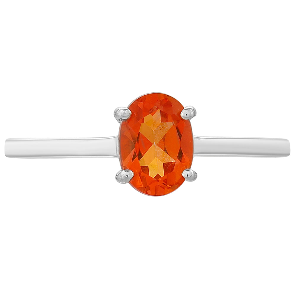 Ezüst Gyűrű Padparadschai Kvarccal