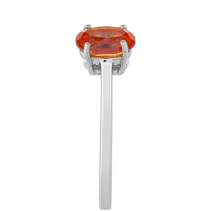 Ezüst Gyűrű Padparadschai Kvarccal
