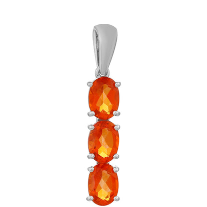 Ezüst Medál Padparadschai Kvarccal