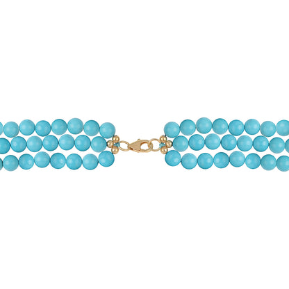 Arannyal Bevont Ezüst Nyaklánc Csipkerózsika Türkizzel