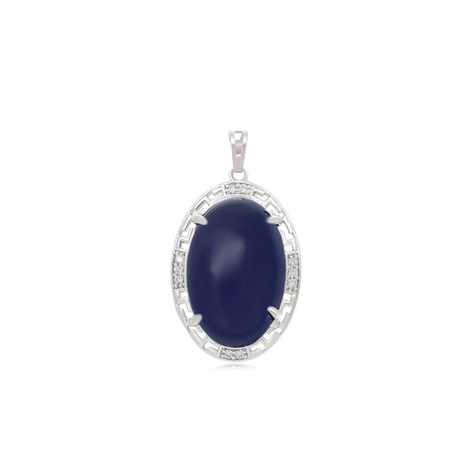 Arany tónusú Emporia Ötvözetű Medál Kék Emporia® Kristállyal és Fehér Emporia® Kristállyal