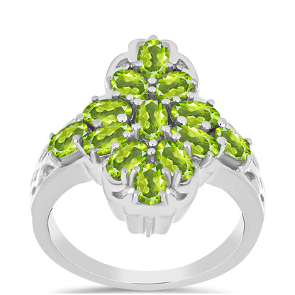 Ezüst Gyűrű Changbai Peridottal