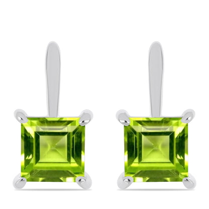 Ezüst Fülbevaló Changbai Peridottal