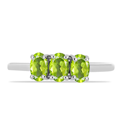 Ezüst Gyűrű Changbai Peridottal