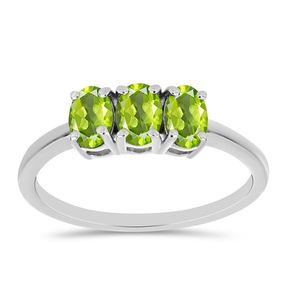 Ezüst Gyűrű Changbai Peridottal