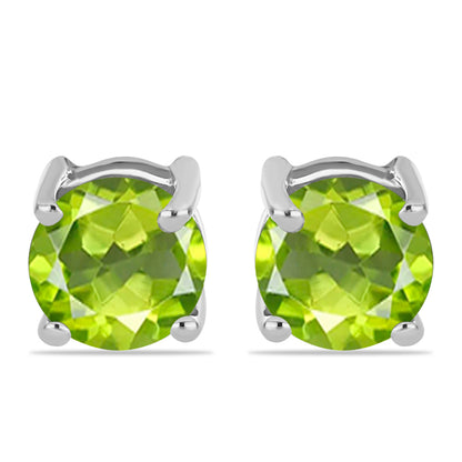 Ezüst Fülbevaló Changbai Peridottal